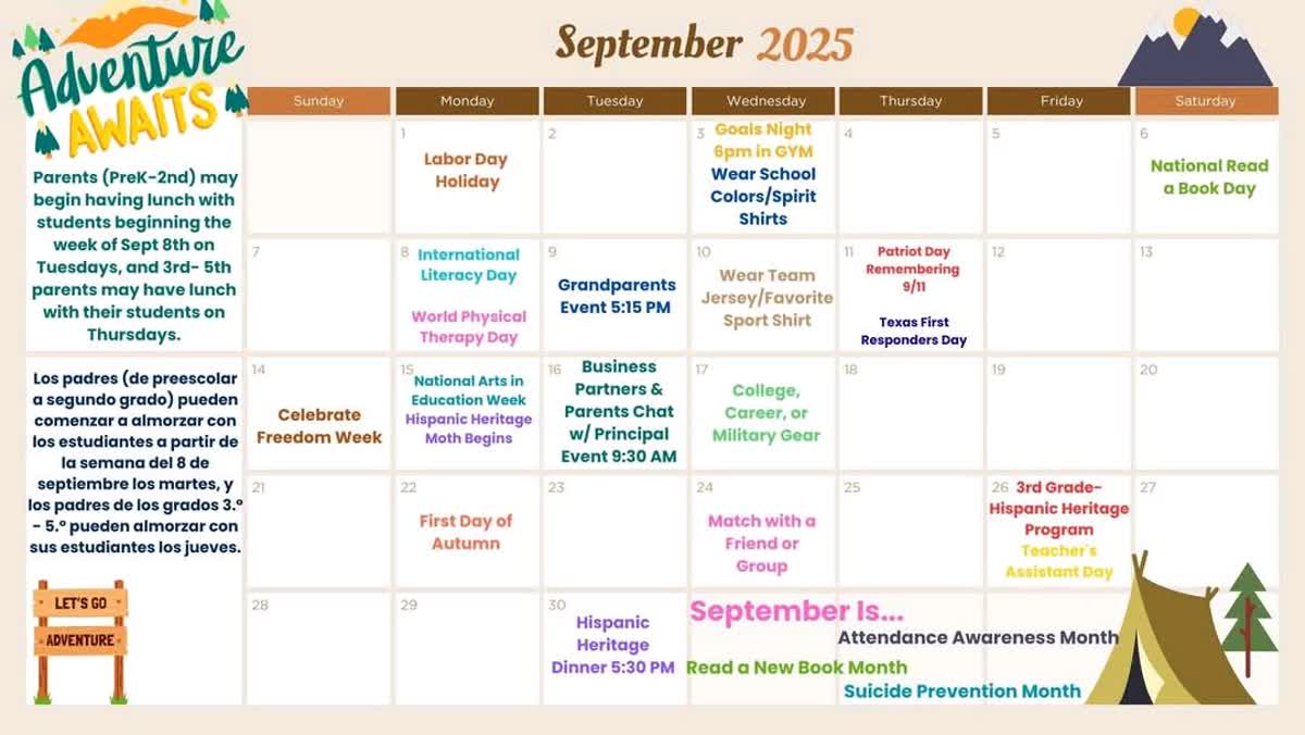 September School Calendar